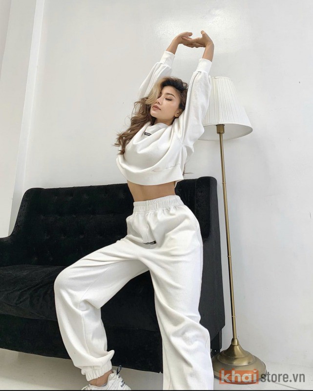  áo crop top sweatpant