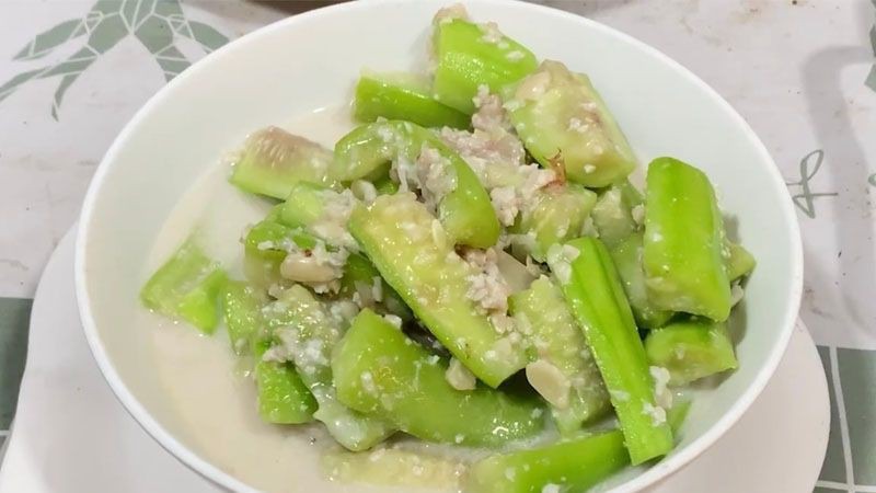 Canh mướp nấu lạc