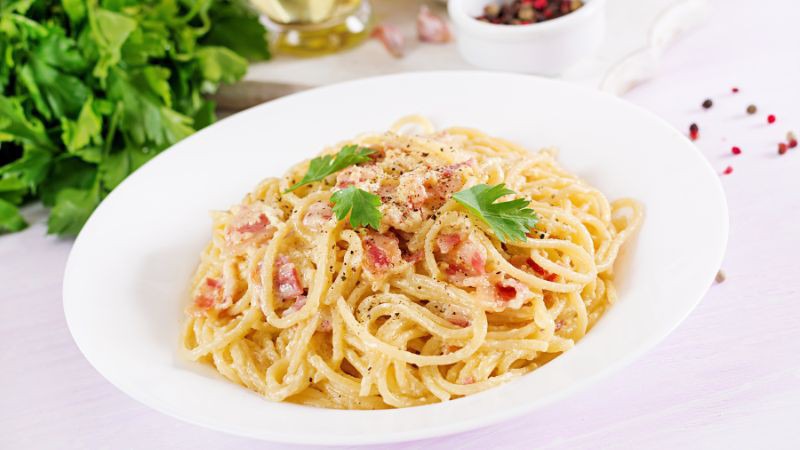 Mì Ý sốt kem thanh cua