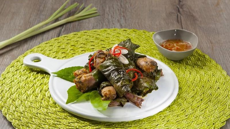 Ếch nướng lá cách