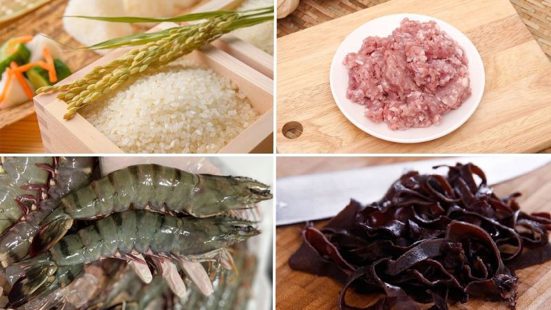 Nguyên liệu làm bánh hoa hồng trắng Hội An