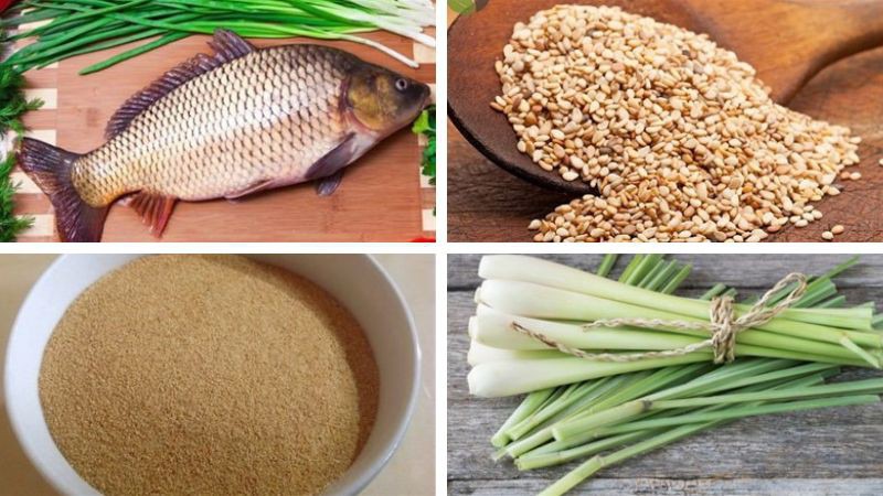Nguyên liệu làm món gỏi cá chép sống