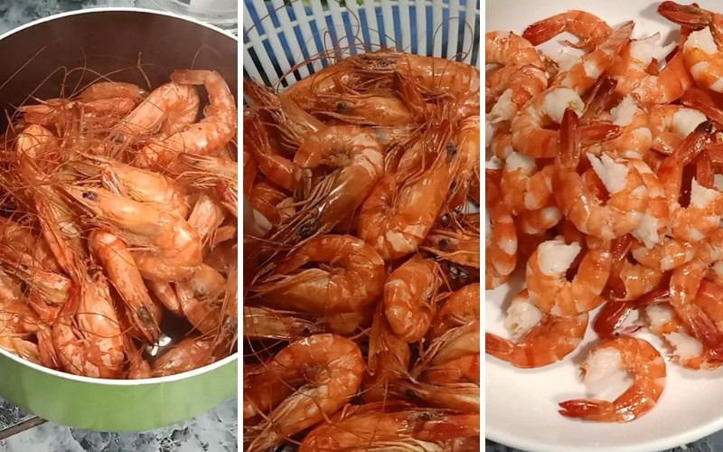 Sơ chế tôm
