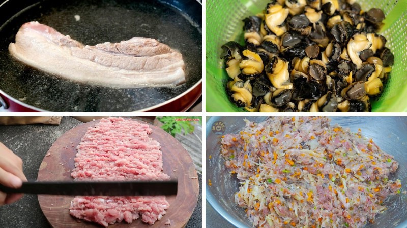 Ướp nhân nem ốc mít