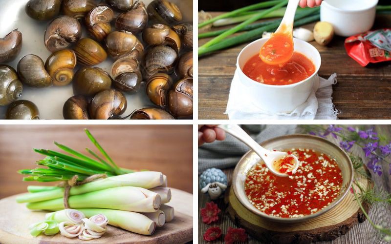 Nguyên liệu chế biến làm ốc mít xào cay