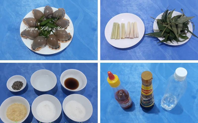 Nguyên liệu làm ốc tỏi nướng tiêu đen
