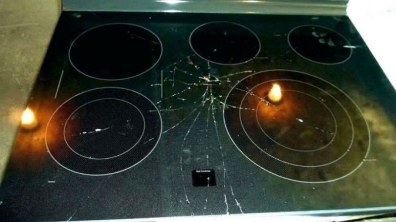 Bếp từ bị va đập