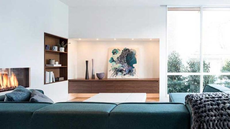 Sử dụng hốc tường tạo thành không gian lưu trữ