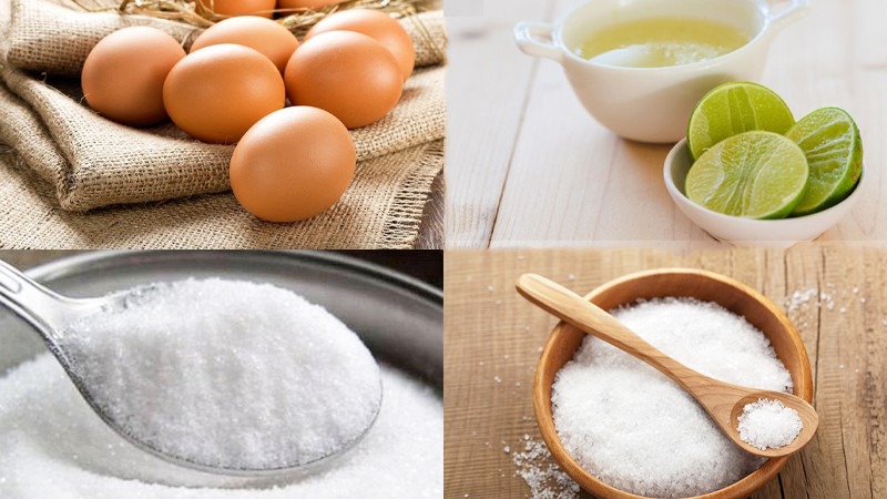 Nguyên liệu đánh trứng bằng chai nhựa đã chế