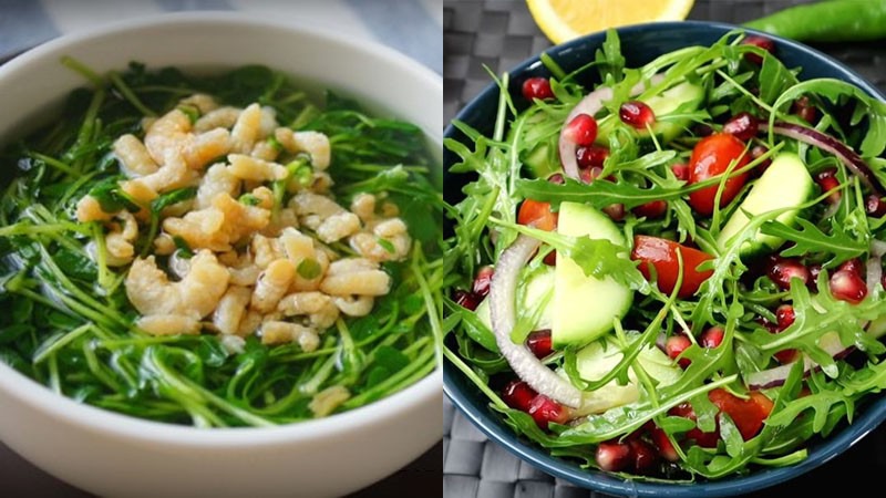 Các món ăn hấp dẫn từ rau xà lách rocket